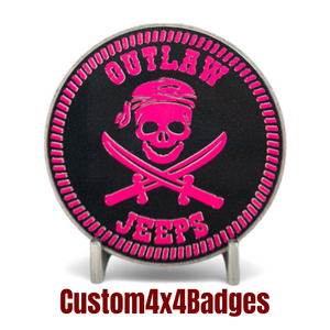 Club Badge - Outlaw Jeeps (Multiple Colors Available)