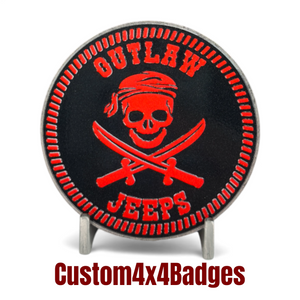 Club Badge - Outlaw Jeeps (Multiple Colors Available)