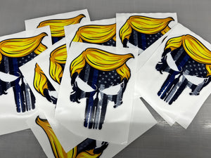 Punisher - Thin Blue Line Trump Hair